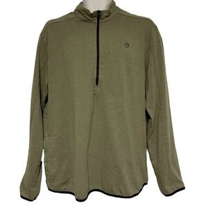 Wrangler ATG All Terrain Gear Men's Quarter Zip Pullover Olive Green‎ Size Large